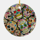 Best verkopende suikerschedel keramisch ornament (Achterkant)