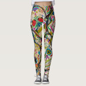 Best verkopende suikerschedel leggings (Voorkant)