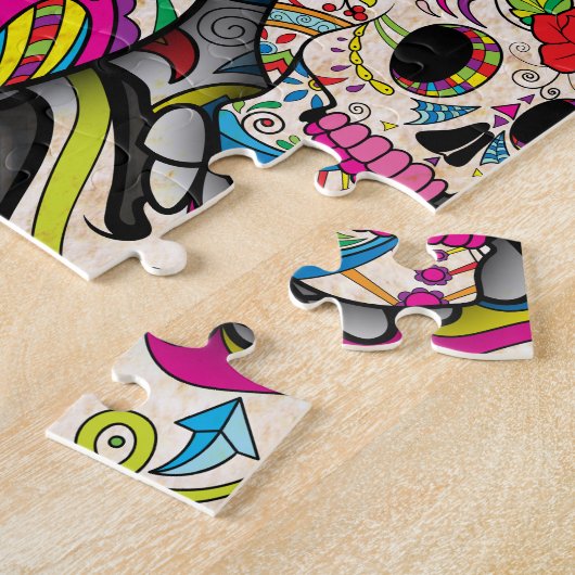 Best verkopende suikerschedel legpuzzel (Zijkant)