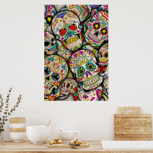 Best verkopende suikerschedel poster (Keuken)