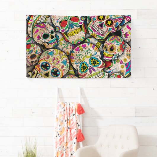 Best verkopende suikerschedel spandoek (Insitu)