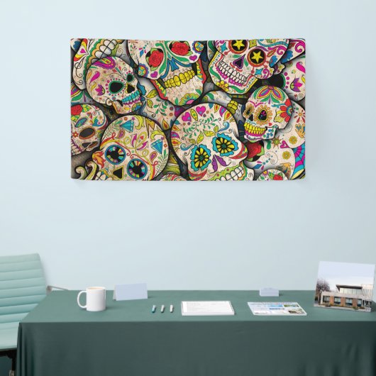 Best verkopende suikerschedel spandoek (Beurs)