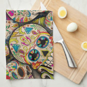 Best verkopende suikerschedel theedoek (Quarter Fold)