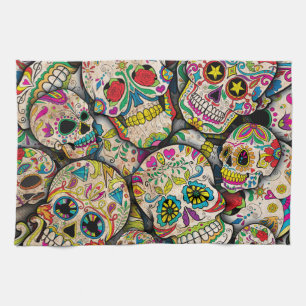 Best verkopende suikerschedel theedoek