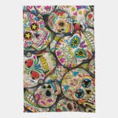 Best verkopende suikerschedel theedoek (Verticaal)