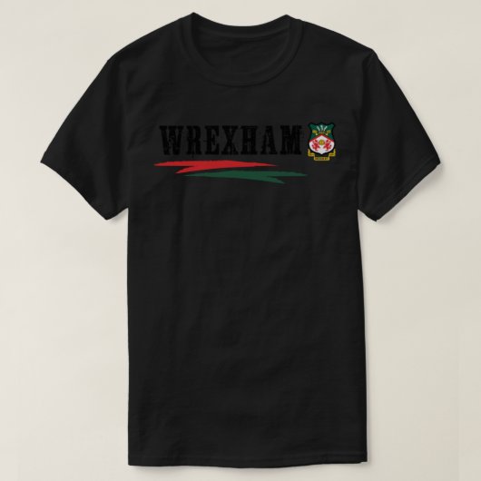 Best verkopende Wrexham klassieker Wrexham support T-shirt (Design voorkant)