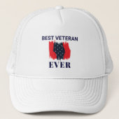 Best Veteran Ever Trucker Hat Trucker Pet (Voorkant)