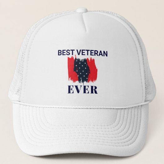 Best Veteran Ever Trucker Hat Trucker Pet (Voorkant)