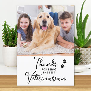 Best Veterinarian Custom Dog Pet Bedankkaart