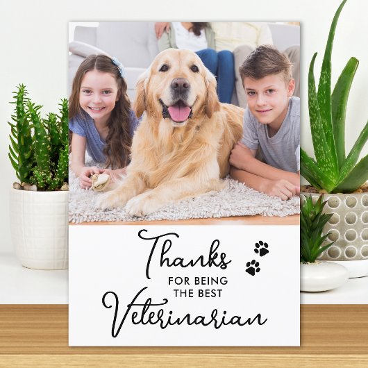 Best Veterinarian Custom Dog Pet Bedankkaart
