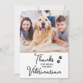 Best Veterinarian Custom Dog Pet Bedankkaart (Voorkant)