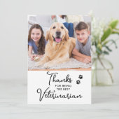 Best Veterinarian Custom Dog Pet Bedankkaart (Staand voorkant)