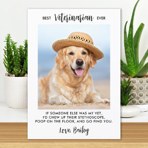 Best Veterinarian Ever Persoonlijke Dog Pet Foto Bedankkaart