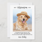Best Veterinarian Ever Persoonlijke Dog Pet Foto Bedankkaart (Voorkant)