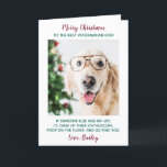Best Veterinarian Ever Persoonlijke foto van huisd Feestdagen Kaart<br><div class="desc">Stuur vakantiewensen en zeg 'Dank je' aan je geweldige dierenarts met een schattige persoonlijke foto van de hond of de kat. "Best Veterinarian Ever ~ Als iemand anders mijn dierenarts was, kauw ik hun stethoscoop op, poep op hun vloer en ga je zoeken. . . Liefde, je hond!" Personaliseer de...</div>