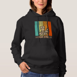 Best Veterinarian Ma Ever Retro Graphic Mama Moth Hoodie