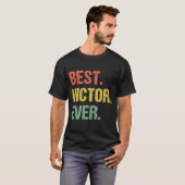 Best Victor Ever Retro Name Humor Nickname T-shirt (Voorkant volledig)