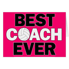 Best Volleyball Coach Ever Custom Wenskaart