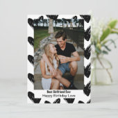 Best Vriendin Ever Happy Birthday Love Foto Feestdagenkaart (Staand voorkant)