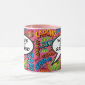 Best Vriendin Fun Retro Comic Girly Pink Mok (Midden)