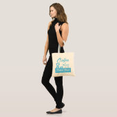 Best vriendinnetje koffieblauw tote bag (Voorkant (model))