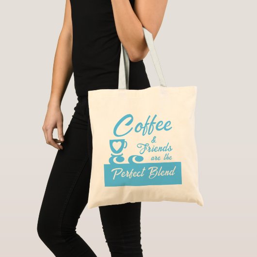 Best vriendinnetje koffieblauw tote bag (Voorkant (product))