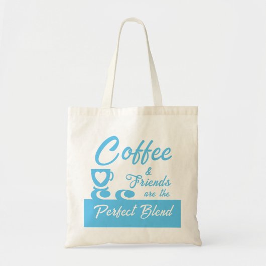 Best vriendinnetje koffieblauw tote bag (Voorkant)
