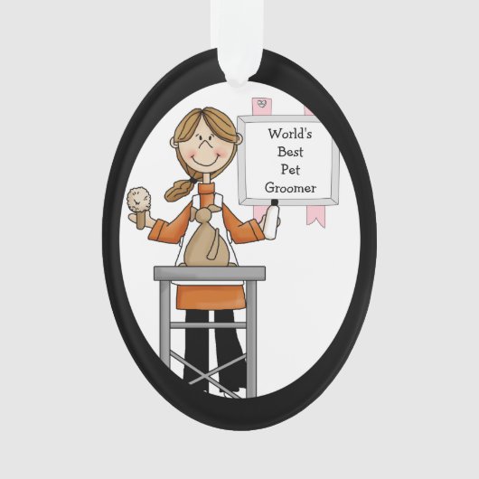 Best Vrouw Pet Groomer Acrylornament Ornament (voorkant)