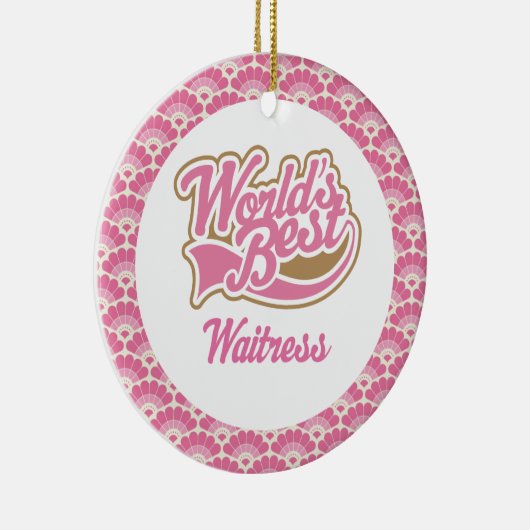 Best Waitress Gift Ornament ter wereld (Rechts)