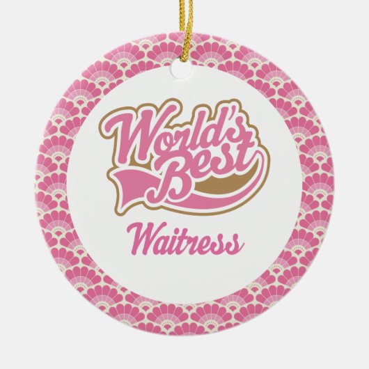 Best Waitress Gift Ornament ter wereld (Voorkant)