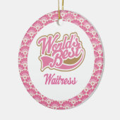 Best Waitress Gift Ornament ter wereld (Links)