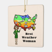 Best Weather Woman Kerstversiering Keramisch Ornament (Links)
