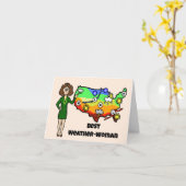 Best Weather Woman Wenskaart Kaart (Gele Bloem)