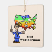 Best Weatherman Kerstversiering Keramisch Ornament (Links)