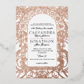 BEST Weddenschap: Art Nouveau & Poem Folie Uitnodiging (Voorkant)