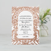 BEST Weddenschap: Art Nouveau & Poem Folie Uitnodiging (Staand Voorkant)