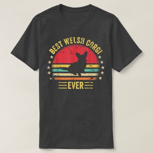  Best Welsh Corgi Ever Retro Funny Cute Cor T-shirt (Design voorkant)