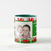 BEST WELSH MUM Custom Wales Vlag Foto Mok (Midden)