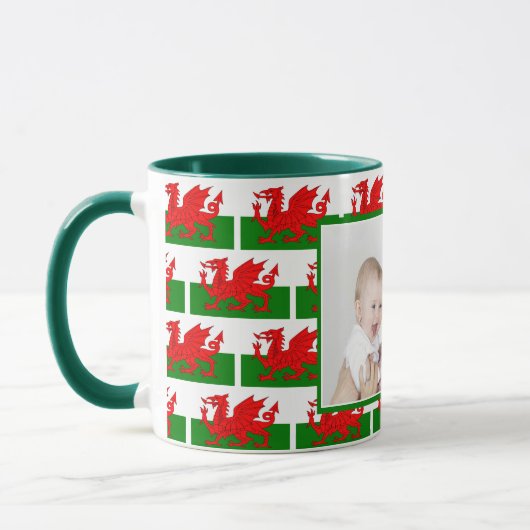 BEST WELSH MUM Custom Wales Vlag Foto Mok (Links)