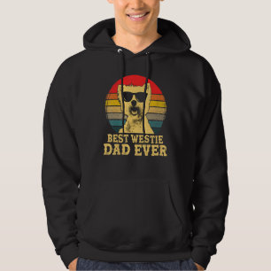 Best Westie Dad Ever Dog Retro  Hoodie