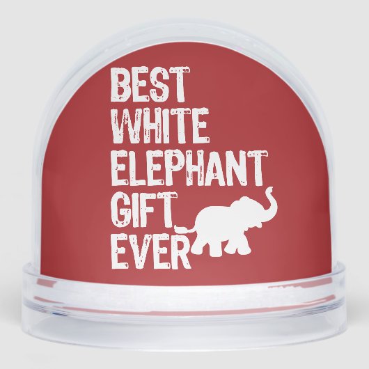 Best White Elephant Gift Ever Christmas Funny  Sneeuwbol (Voorkant)