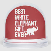 Best White Elephant Gift Ever Christmas Funny  Sneeuwbol (Achterkant)