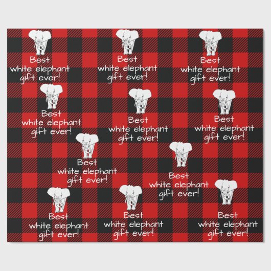 Best White Elephant Gift Exchange Buffalo Pset Cadeaupapier (Vlak)