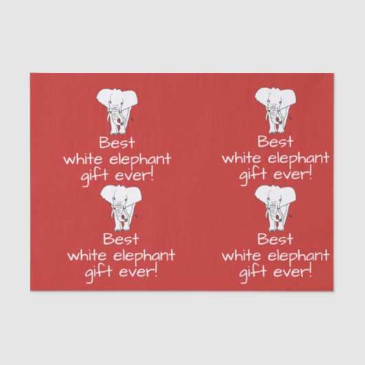 Best White Elephant Gift Exchange Party Tissuepapier (Voorkant)