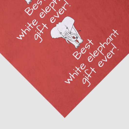 Best White Elephant Gift Exchange Party Tissuepapier (Detail)