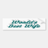 Best Wife green text Bumpersticker (Voorkant)
