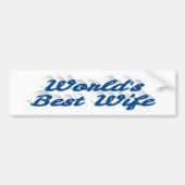 Best Wife zee blue text Bumpersticker (Voorkant)