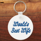 Best Wife zee blue text Sleutelhanger (Voorkant)
