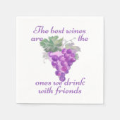 Best Wines One Wij Drinken met Vrienden Quote Servet (Voorkant)