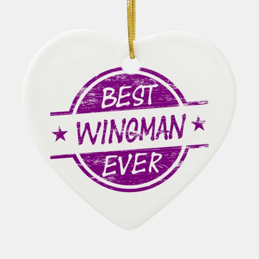 Best Wingman Ever Paars Keramisch Ornament (Voorkant)